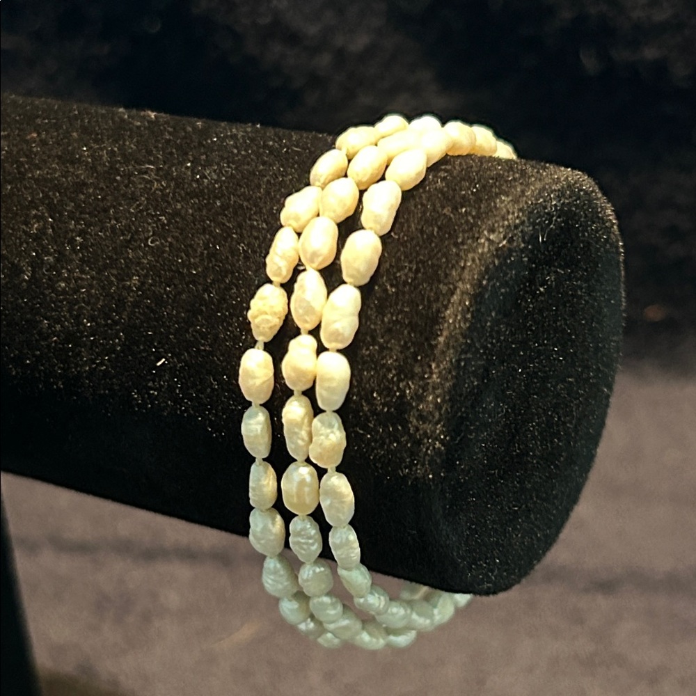 Bracelet, Three Strand Fresh Water Pearls